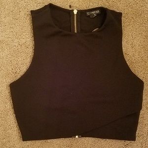 Express Black Crop Top